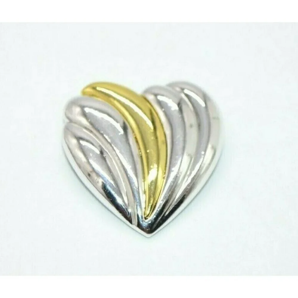 Danecraft Heart Brooch Dual Tone Gold Silver Brooc